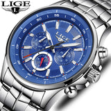 LIGE Mens Watches Waterproof