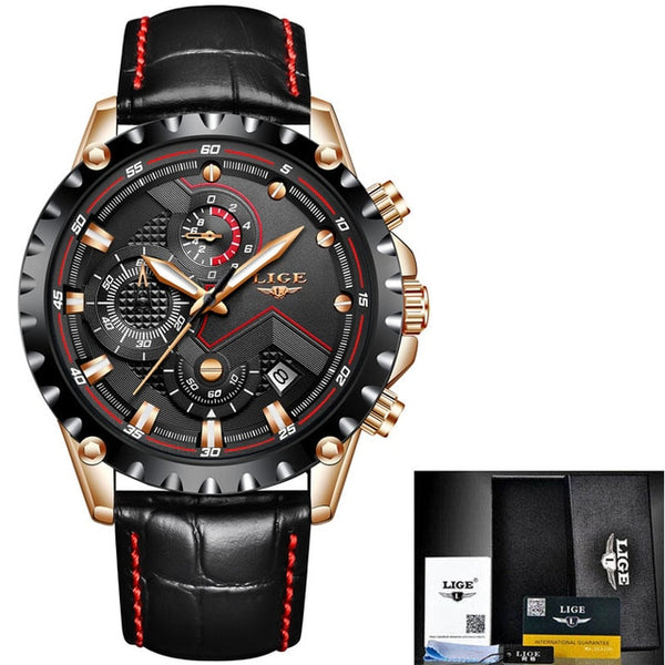 LIGE Mens Watches Top Brand