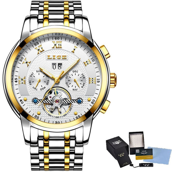 LIGE Men Watches Automatic Mechanical