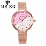MEIBO Brand Women Stainless Steel Watch